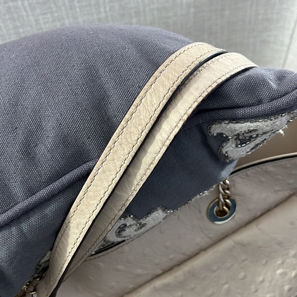 Kate Spade A La Vita Ostrich Halsey Tote Bag Sidewalk Off White Large - Picture 7 of 16